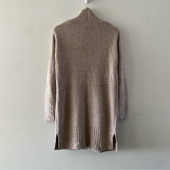 NEW Barefoot Dreams CozyChic Long Weekend Cardigan Sweater Khaki Tan Women’s XS - Picture 4 of 7